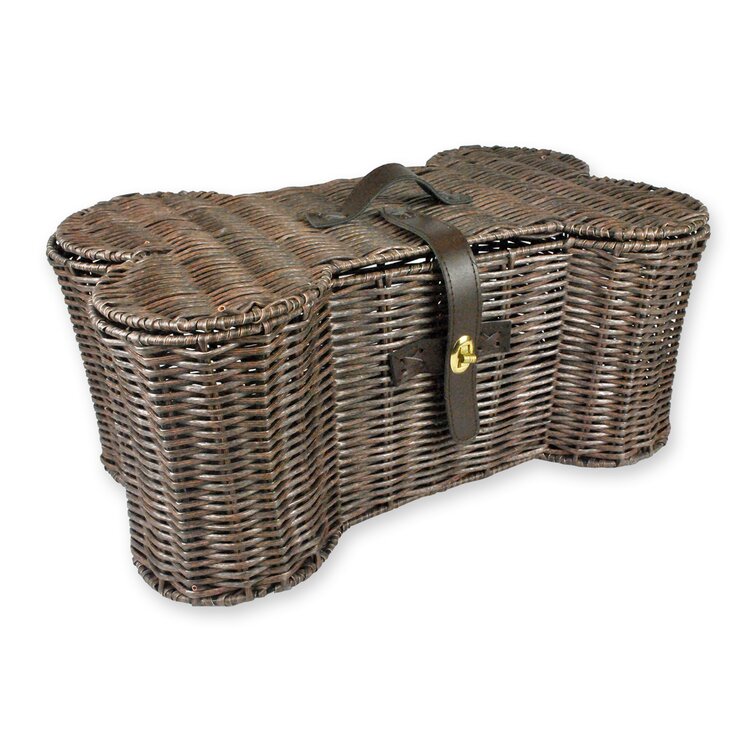 Dog bone best sale shaped wicker basket